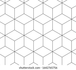 Abstract cubes for wallpaper design. Creative vector element. Vector outline illustration. Seamless pattern tile. Graphic design geometric shape.