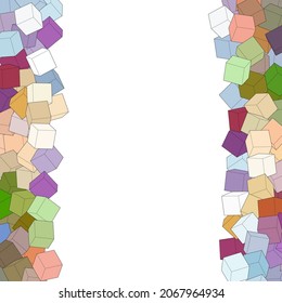 Abstract cubic background. Decor and design elements. PPolygonal style