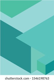 Abstract cubical shapes for mobile and web templates 