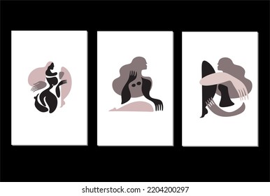 Abstract Cubism art drawing illustration