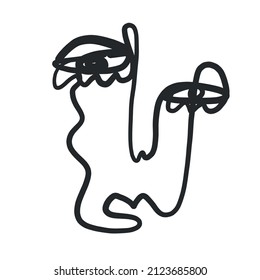 Resumen Cubismo una cara de línea continua. Retrato mínimo simple. Diseño de moda vintage para afiches, volantes, impresos, tarjetas. camiseta. 