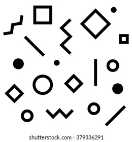 Abstract cubism trendy pattern.