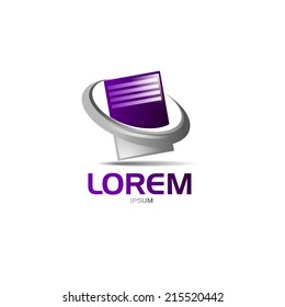 abstract cum design concept onlain Academy vector logo design template
