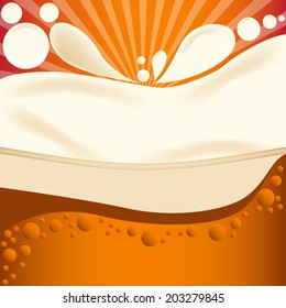 abstract cup of beer with foam
