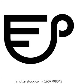 abstract cup coffee or tea logo in black vector 