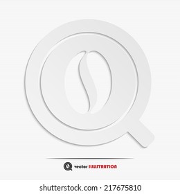 Abstract cup of coffee web icon for your design