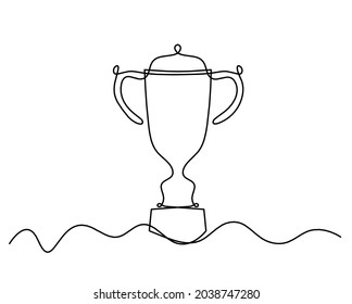 Resumen de la taza como líneas continuas dibujando sobre blanco como fondo. Vector