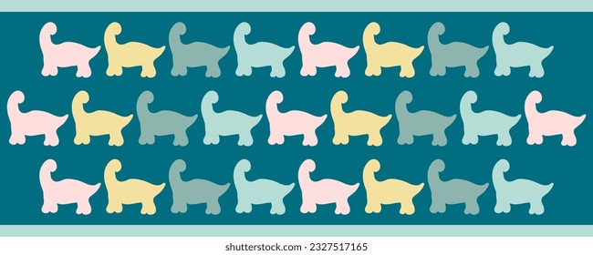 Abstract cup pattern with dinosaurs silhouettes. Perfect print for mug. Simple vector illustration.