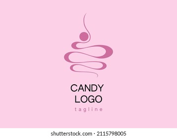 Abstract Cupcake Logo. Cake Candy Shop