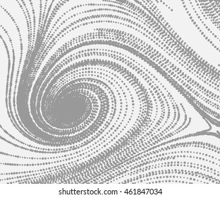 Abstract curl background with swirled particle stripes.