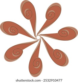 Abstract curl figure for design.