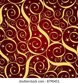 abstract curl seamless pattern