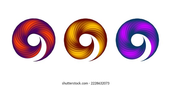 Abstract curl, vector design element