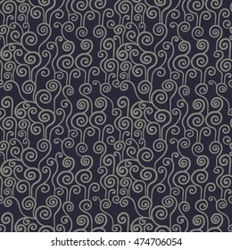 Abstract curl wallpaper design seamless background vector pattern