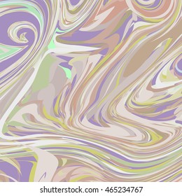 abstract curled line and different shaped spots background. vector illustration.