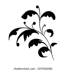 Abstract Curlicues floral graphic element design art
