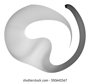 Abstract curling element for design project  - vector illustration 