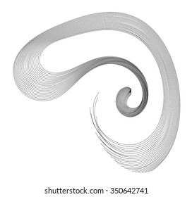Abstract curling element for design project  - vector illustration 