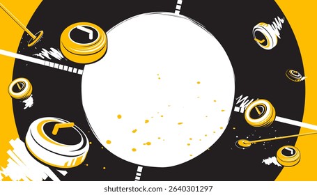 Abstract of curling sport background. Sports concept
