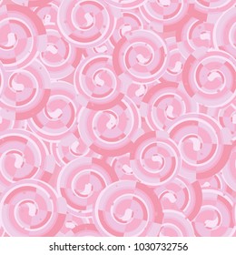Abstract curls are divided into four sections in a chaotic order. Seamless texture.