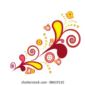 Abstract curls vector background