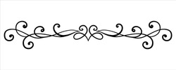 Abstract curly element for design, swirl, curl, divider. Vector illustration.