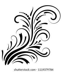 Abstract curly element for design, swirl, curl. Vector illustration.