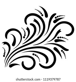 Abstract curly element for design, swirl, curl. Vector illustration.