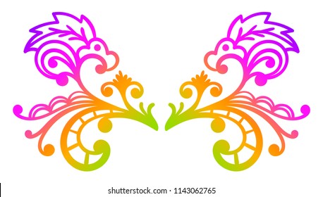 Abstract curly element for design, swirl, curl. Vector illustration.