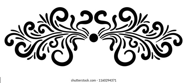 Abstract curly element for design, swirl, curl. Vector illustration.
