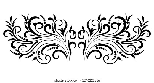 Abstract curly element for design, swirl, curl. Vector illustration.  
