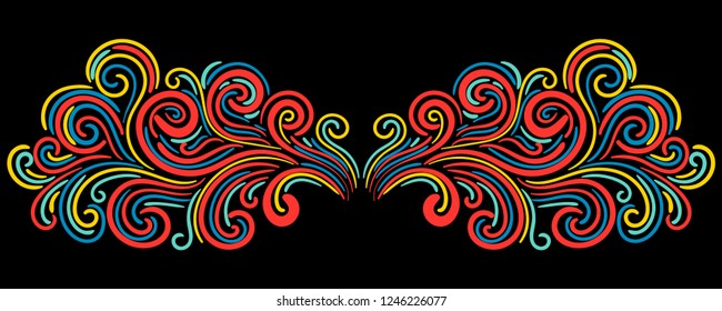 Abstract curly element for design, swirl, curl. Vector illustration.   