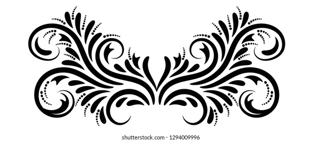 Abstract curly element for design, swirl, curl. Vector illustration.