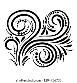 Abstract curly element for design, swirl, curl. Vector illustration. 