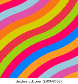 Abstract curly wavy pattern background wallpaper vector illustration design template. Different multi colors flowing wavy background pattern texture