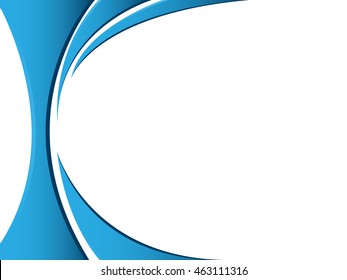 Abstract curve background with blue shade that provides empty space to display title and product.