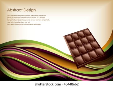 Abstract Curve Background with Chocolate