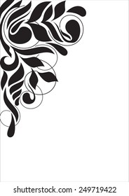 Abstract curve background. Decorative corner. Vector illustration.