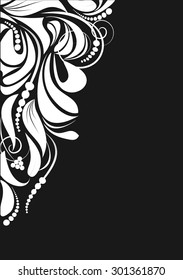 Abstract curve background. Decorative corner. Vector illustration.