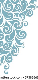 Abstract curve background. Decorative corner. Vector illustration.