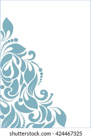 Abstract curve background. Decorative corner. Vector illustration.