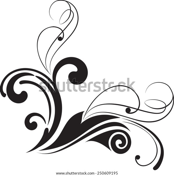 Abstract Curve Background Decorative Corner Vector Stock Vector ...