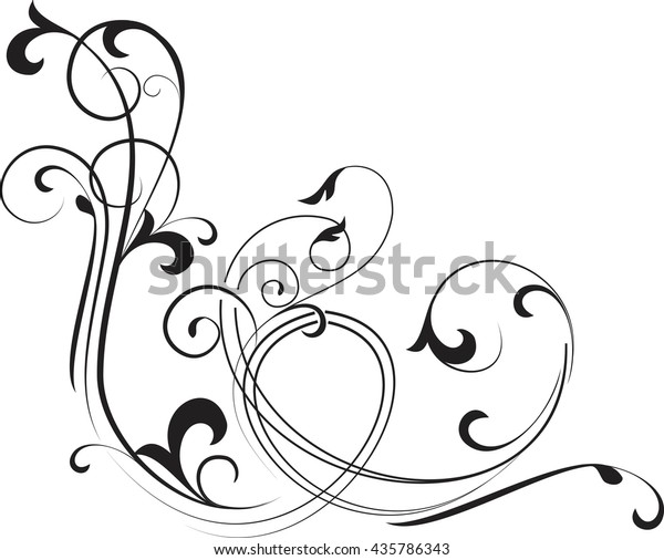 Abstract Curve Background Decorative Corner Vector Stock Vector ...