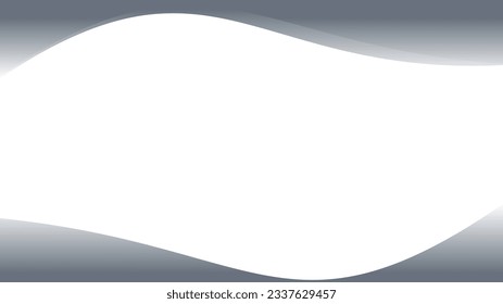 fondo de curva abstracta, vector de onda gris sobre fondo blanco, diseño para diapositiva o fondo de presentación empresarial, cinta de cinta gris