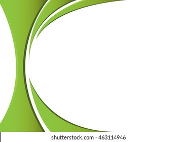 Abstract curve background with green shade that provides empty space to display title and product.
