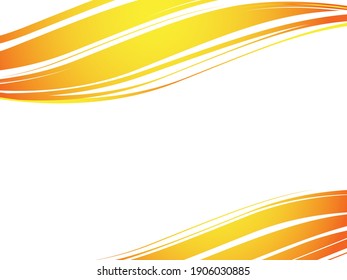 Abstract curve background, orange waves, curves design with copy space, vector, wavy elements and shapes for presentation, template