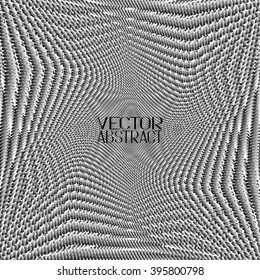 Abstract Curve Background. Structure Texture with Rhombuses. Vector Illustration