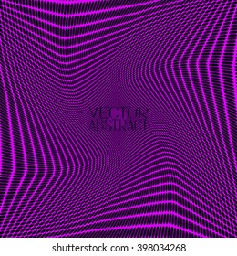 Abstract Curve Background. Structure Texture with Rhombuses. Vector Illustration