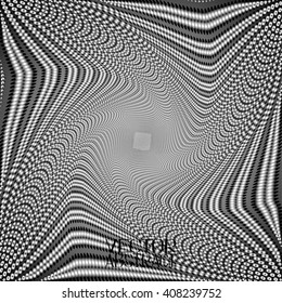 Abstract Curve Background. Structure Texture with Rhombuses. Vector Illustration