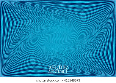 Abstract Curve Background. Structure Texture with Rhombuses. Vector Illustration